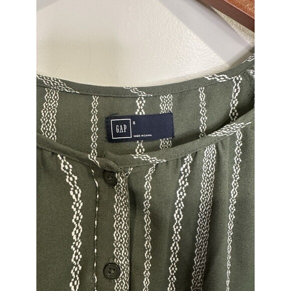 Gap Dress Women Size Small Green Long Sleeve Cinch Waist Dress Classic Career - Picture 4 of 5